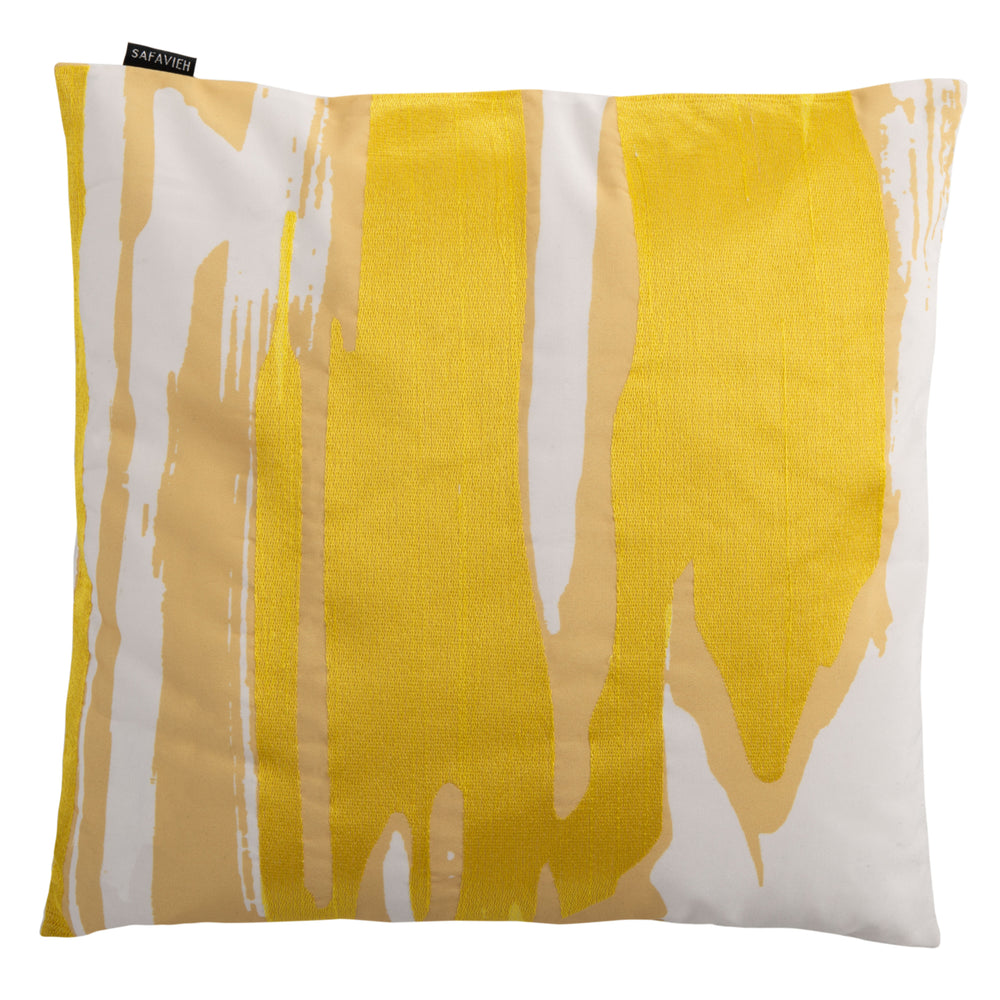 SAFAVIEH Julienne Pillow Mustard / White Image 2