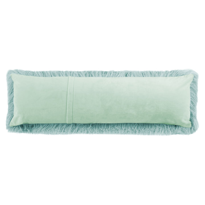 SAFAVIEH Shag Modish Metallic Pillow Light Blue Image 3