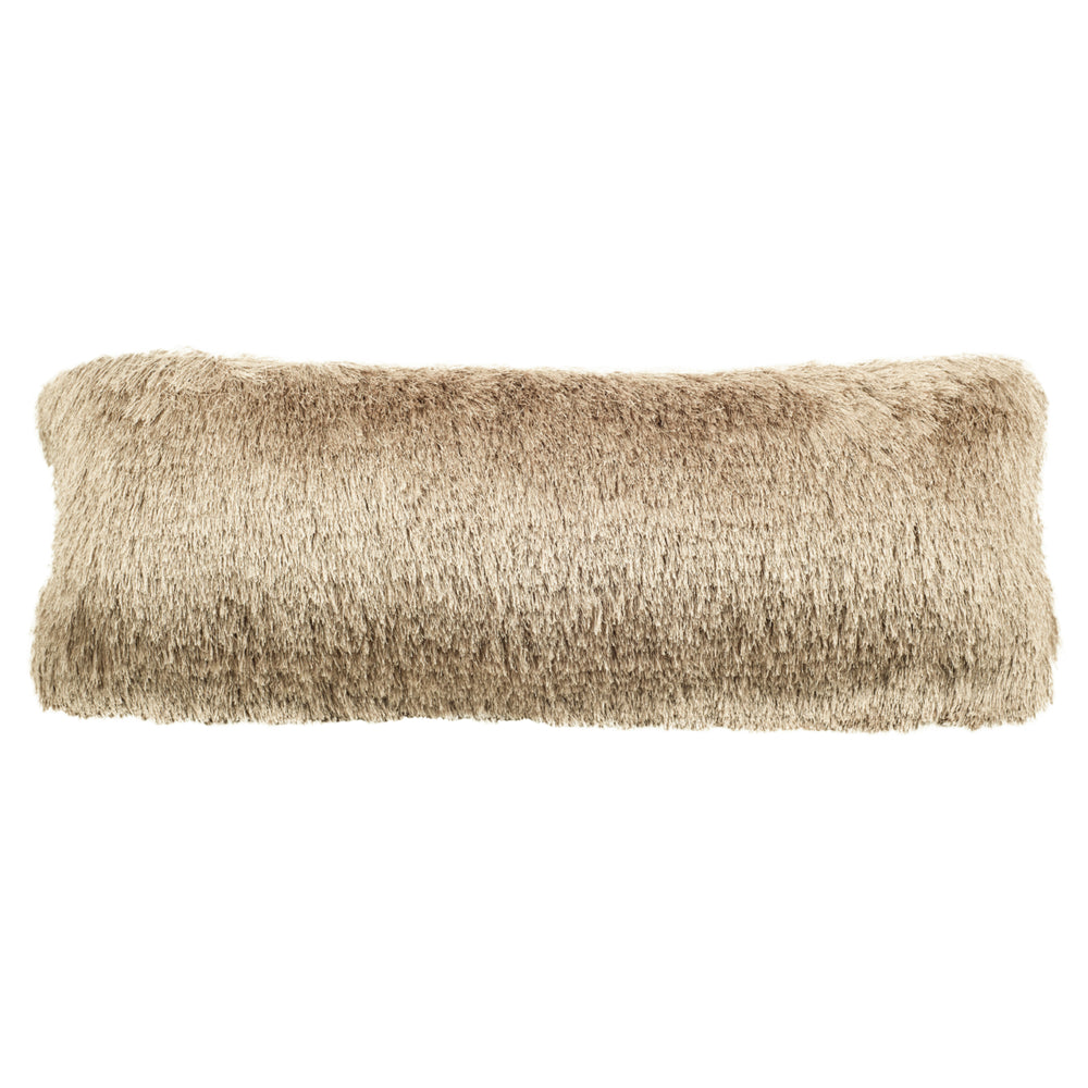 SAFAVIEH Chic Shag Pillow Beige Image 2