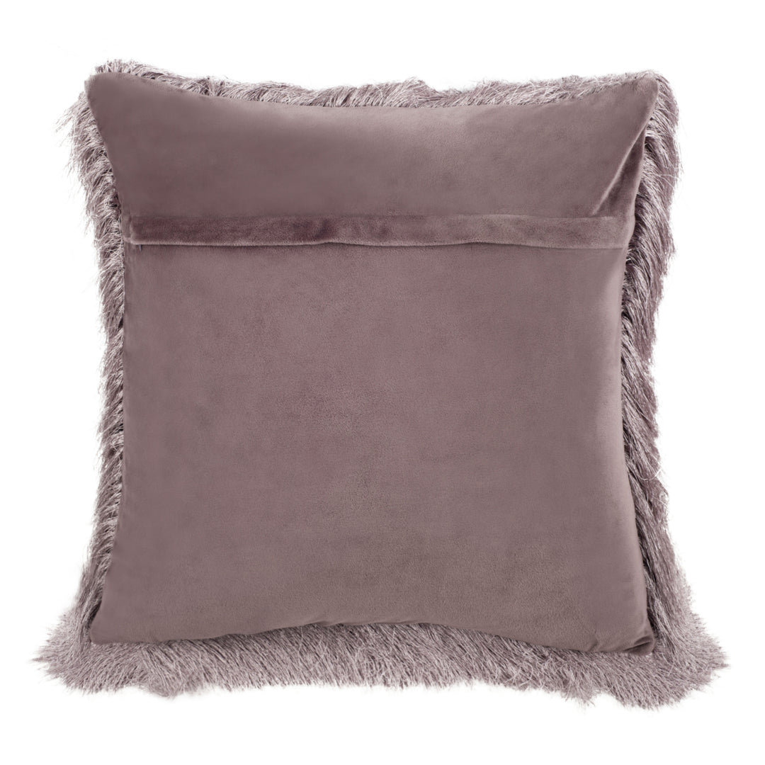 SAFAVIEH Venice Shag Pillow Lilac Image 3