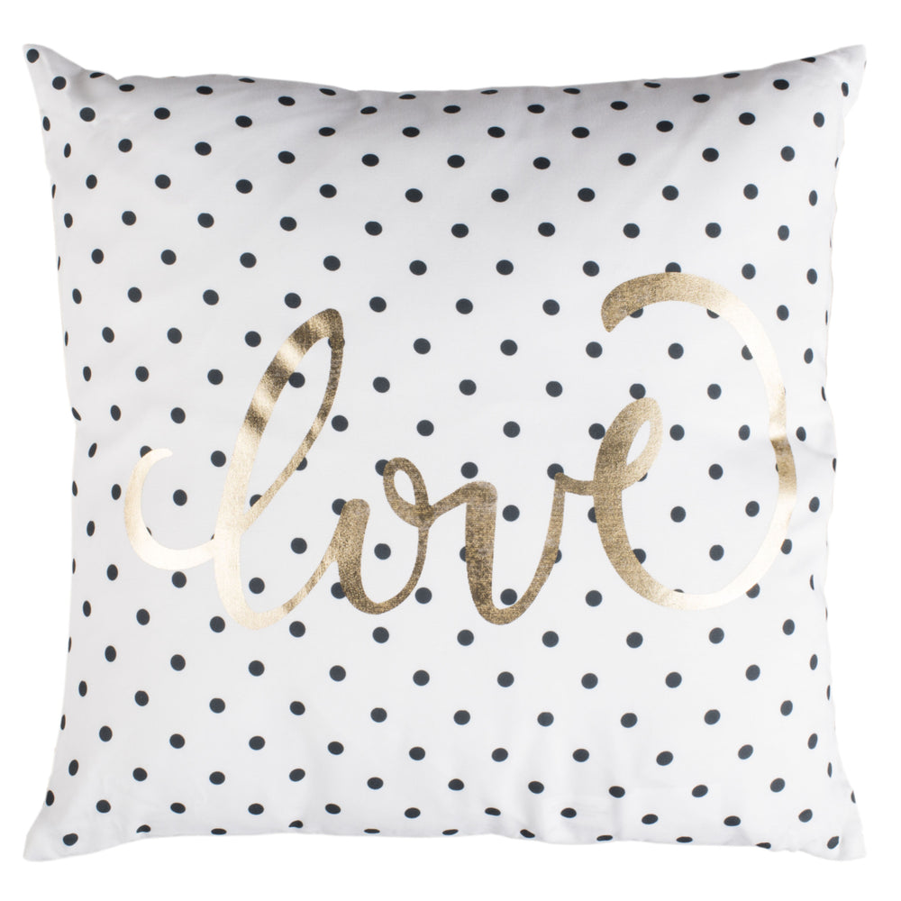 SAFAVIEH Spotted Love Pillow Gold / Black / White Image 2