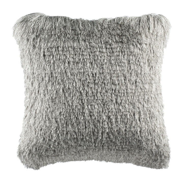 SAFAVIEH Chic Shag Pillow Silver Image 2