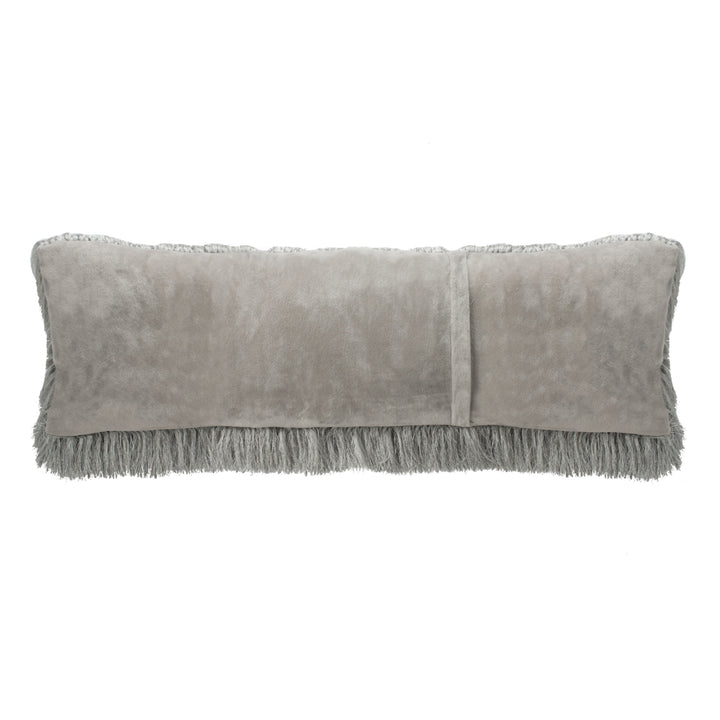 SAFAVIEH Chic Shag Pillow Silver Image 4