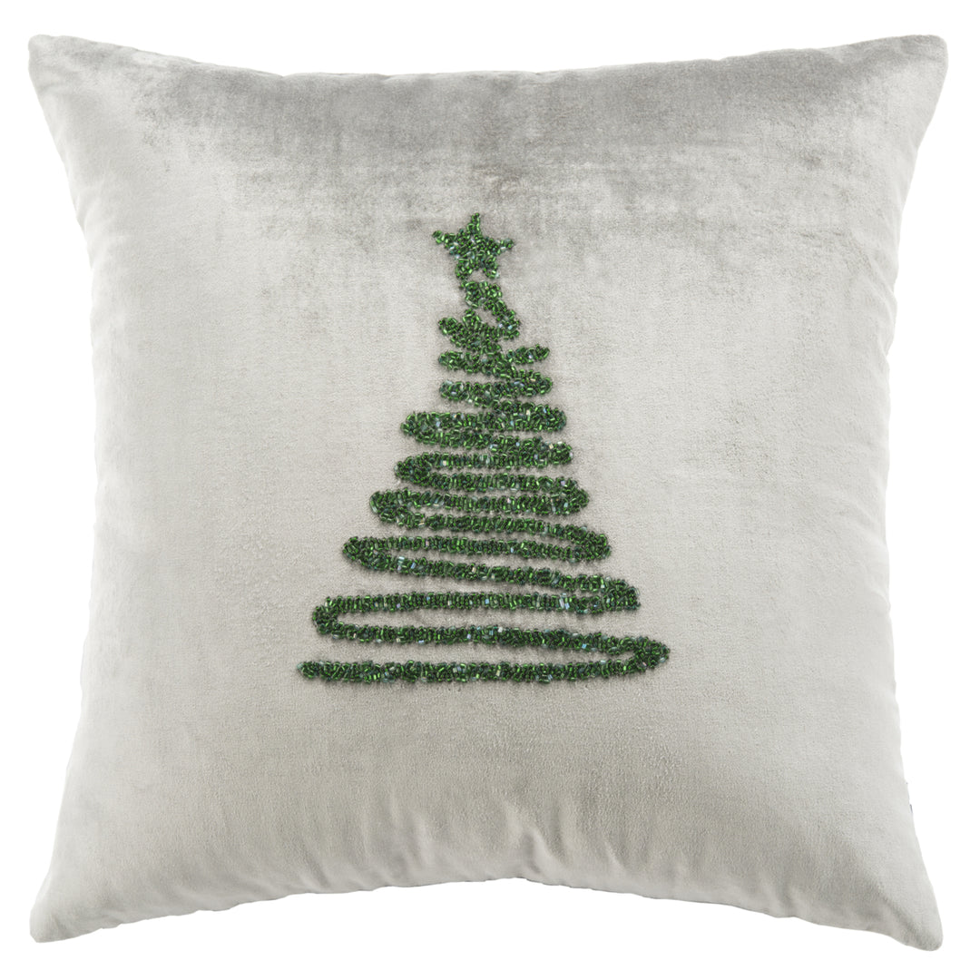SAFAVIEH Enchanted Evergreen Pillow Grey / Green Image 2