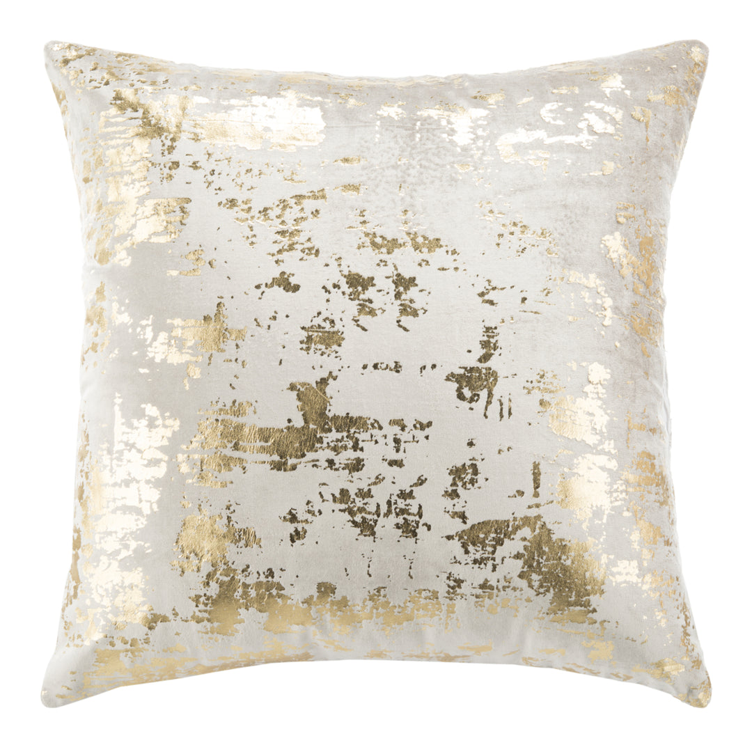 SAFAVIEH Edmee Metallic Pillow Beige / Gold Image 3
