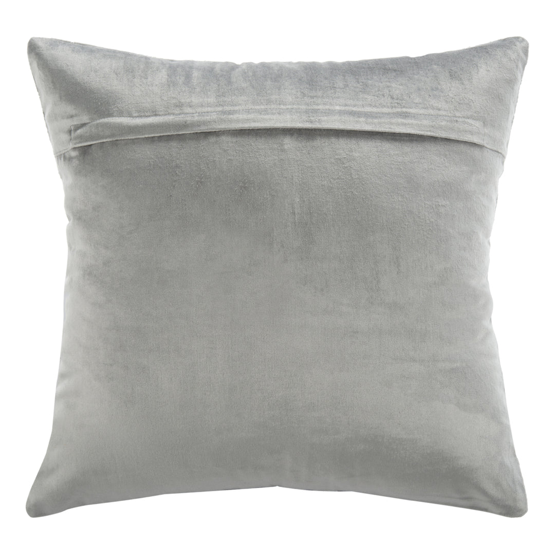 SAFAVIEH Edmee Metallic Pillow Light Grey / Silver Image 3