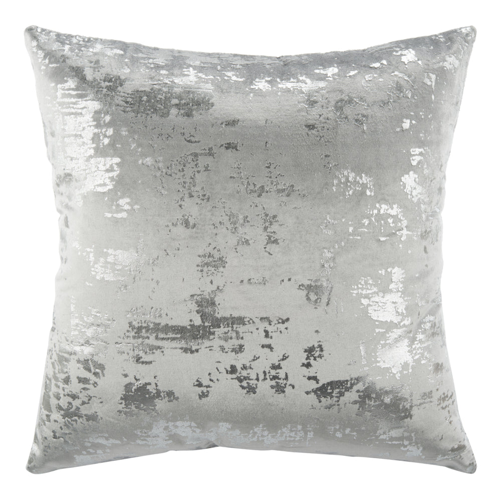 SAFAVIEH Edmee Metallic Pillow Grey / Silver Image 2