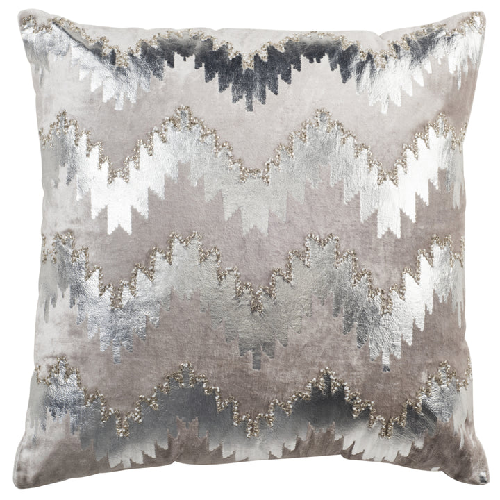 SAFAVIEH Sophia Flamestitch Pillow Silver Image 2