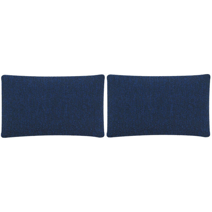 SAFAVIEH Soleil Solid Pillow Set of 2 Dark Marine Blue Image 3