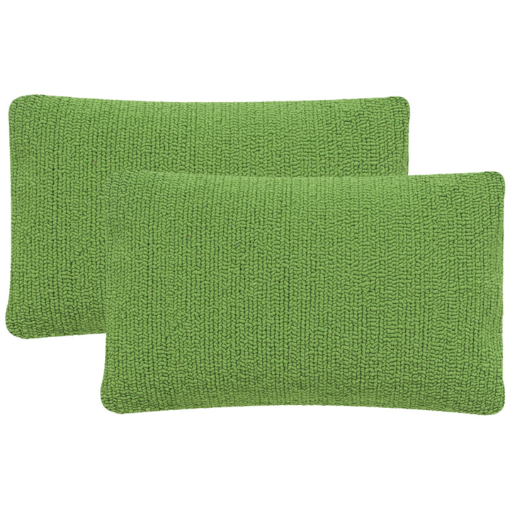 SAFAVIEH Soleil Solid Pillow Set of 2 Sunshine Green Image 4