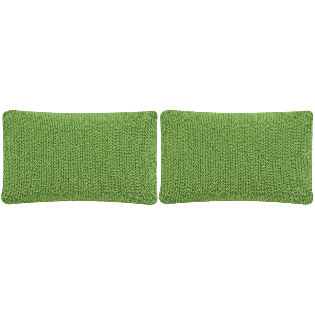 SAFAVIEH Soleil Solid Pillow Set of 2 Sunshine Green Image 5