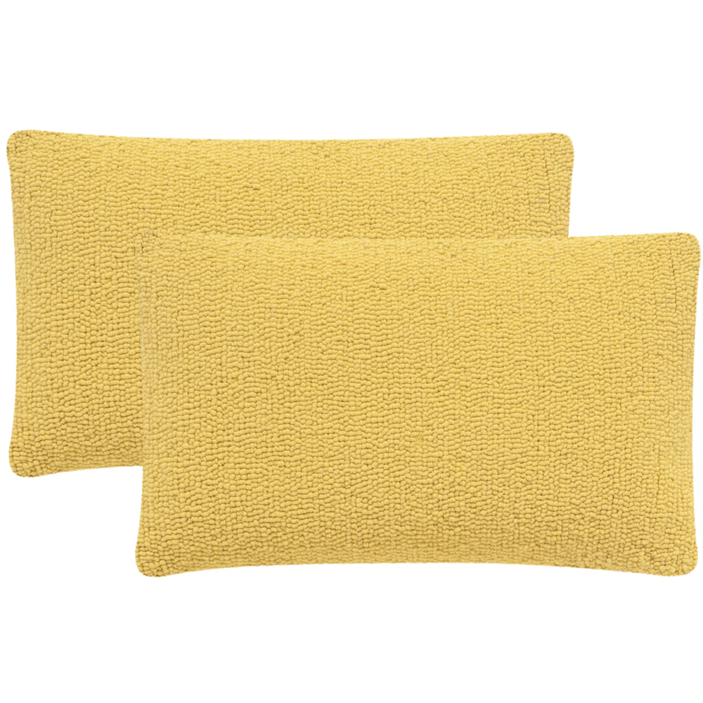 SAFAVIEH Soleil Solid Pillow Set of 2 Sunshine Yellow Image 2