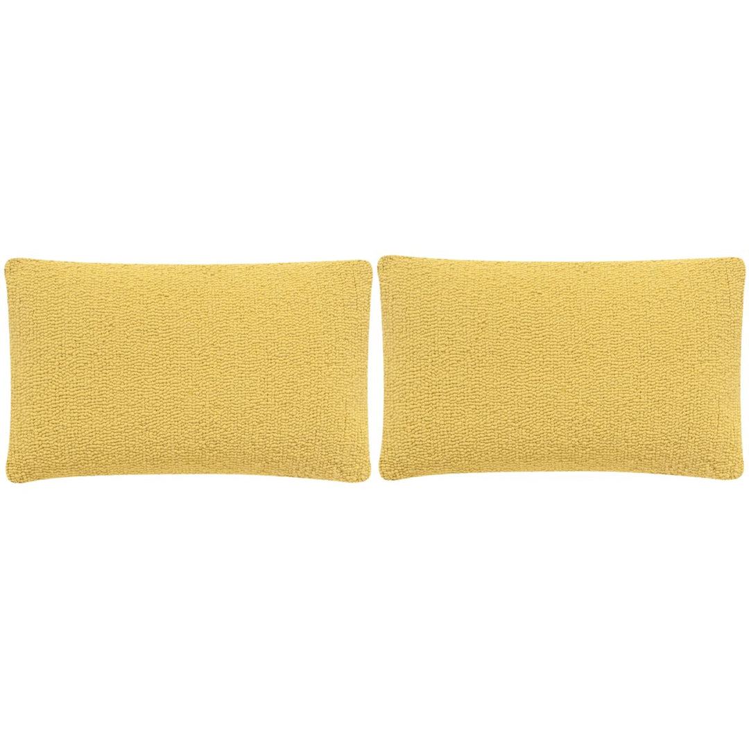 SAFAVIEH Soleil Solid Pillow Set of 2 Sunshine Yellow Image 3