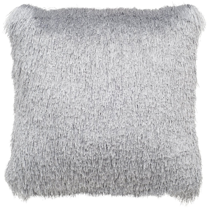 SAFAVIEH Indoor / Outdoor Shag Pillow Silver Image 3