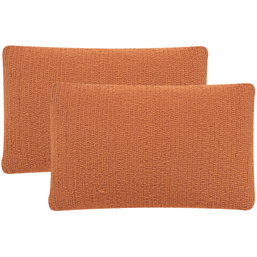 SAFAVIEH Soleil Solid Pillow Set of 2 Tropical Orange Image 6