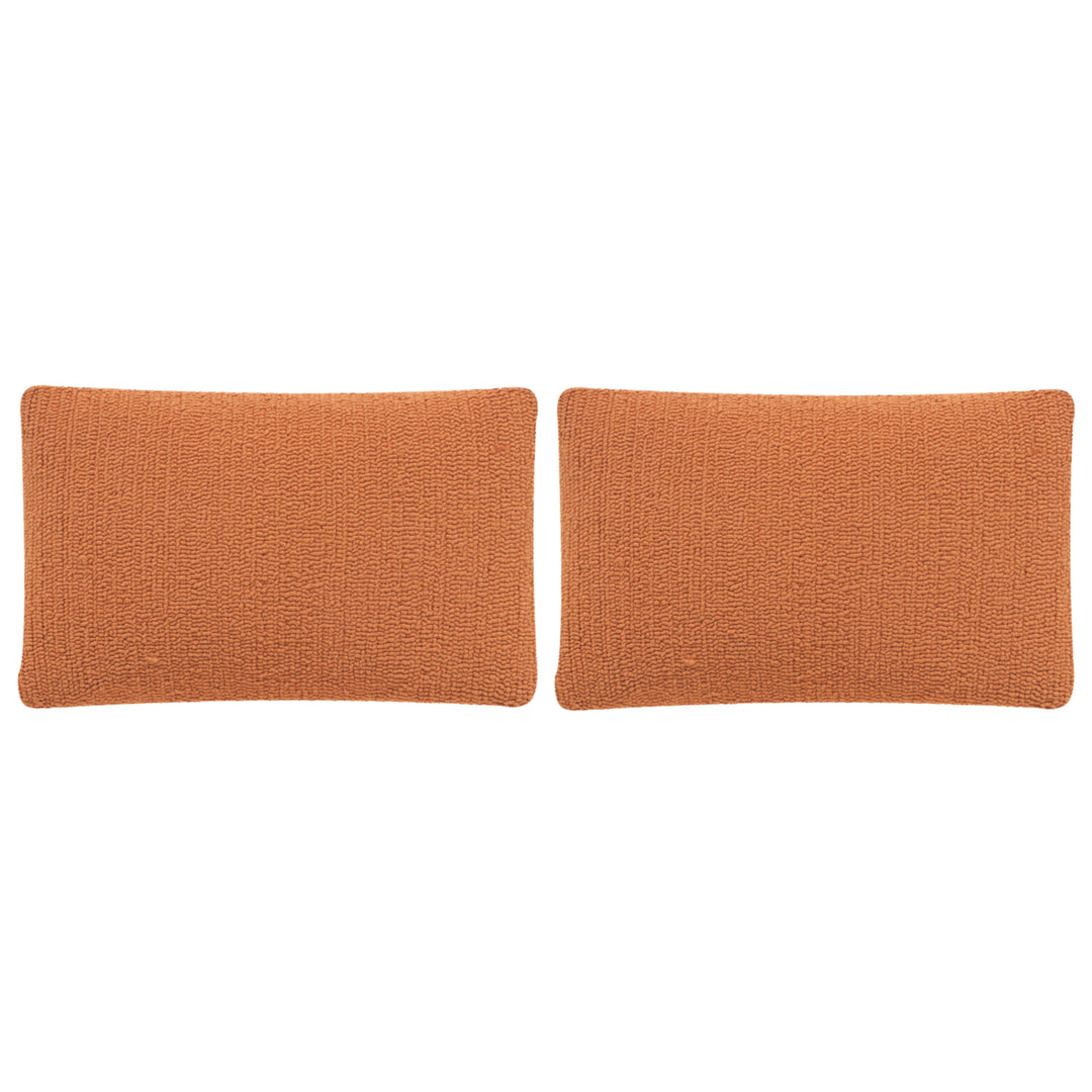 SAFAVIEH Soleil Solid Pillow Set of 2 Tropical Orange Image 7