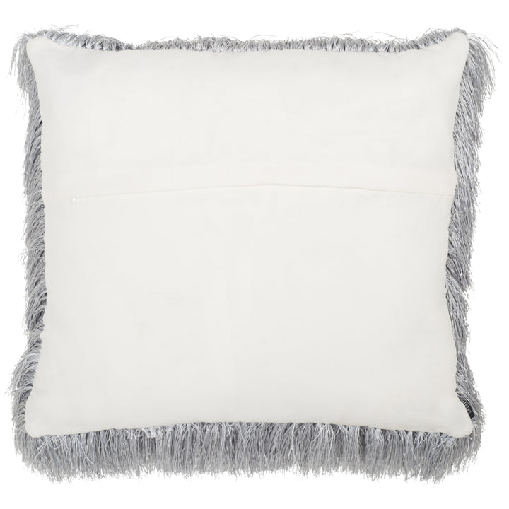 SAFAVIEH Indoor / Outdoor Shag Pillow Silver Image 5