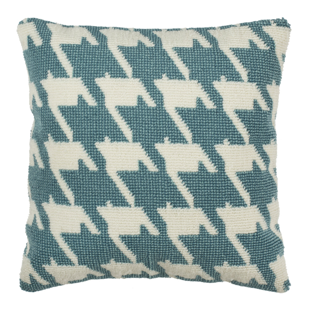 SAFAVIEH Hanne Houndstooth Pillow Celadon / Ivory Image 2