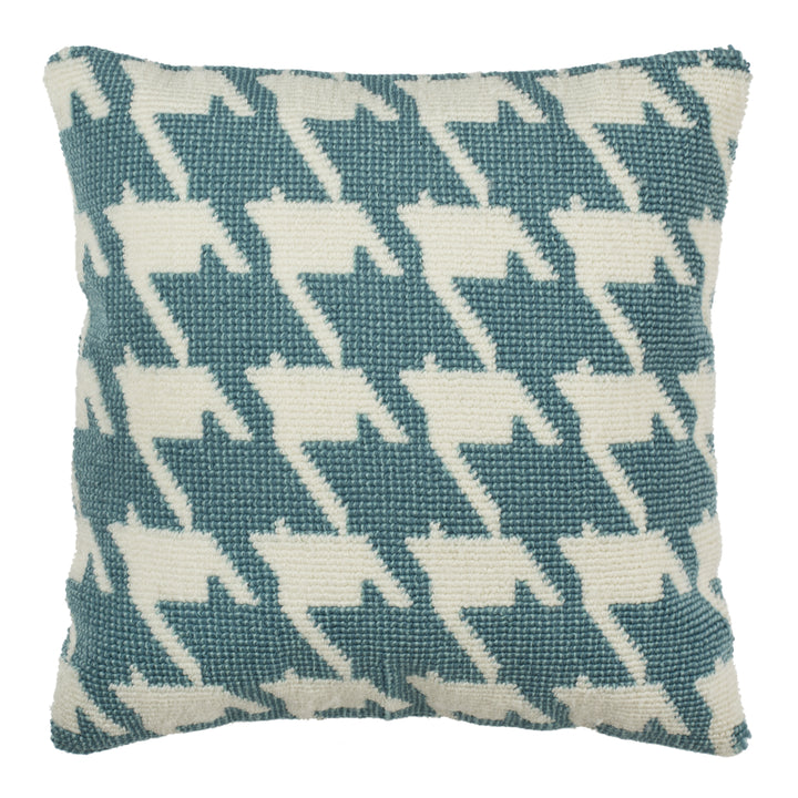 SAFAVIEH Hanne Houndstooth Pillow Celadon / Ivory Image 2