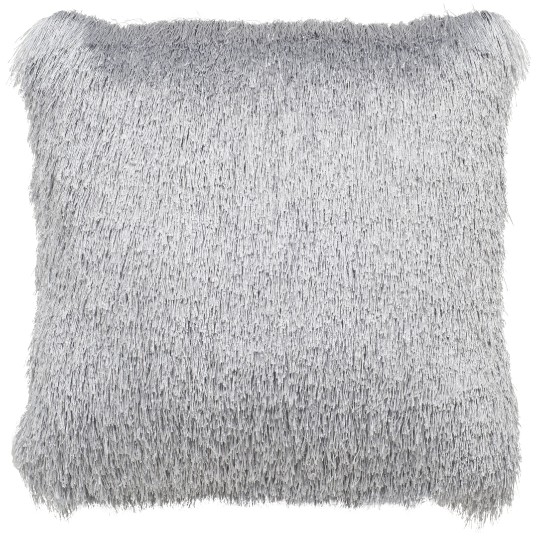 SAFAVIEH Indoor / Outdoor Shag Pillow Silver Image 3