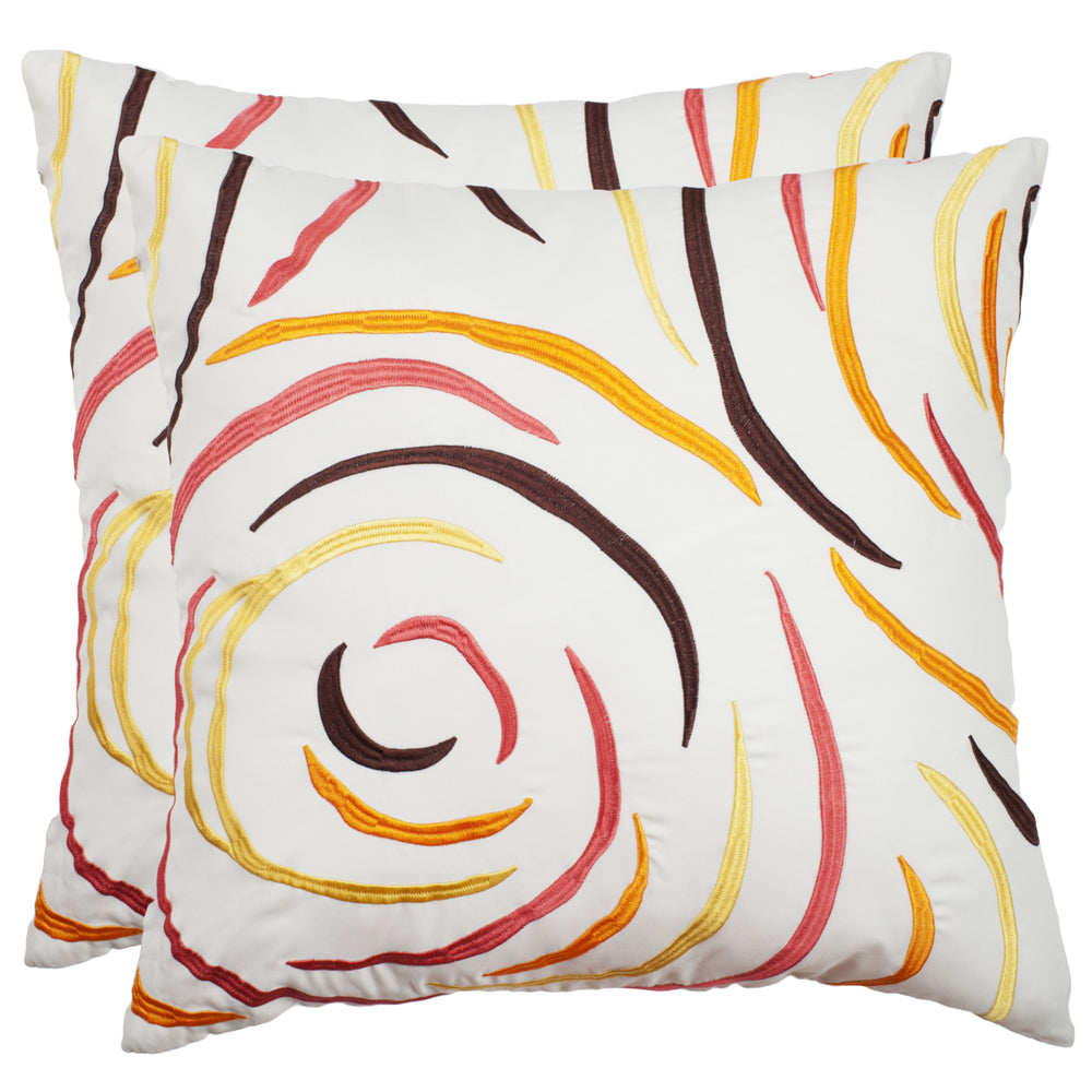 SAFAVIEH Lollypop Pillow Set of 2 Fiery Red Image 2