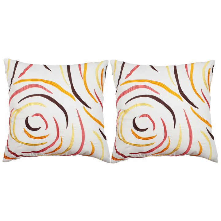 SAFAVIEH Lollypop Pillow Set of 2 Fiery Red Image 3