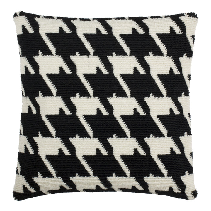 SAFAVIEH Hanne Houndstooth Pillow Black / White Image 2