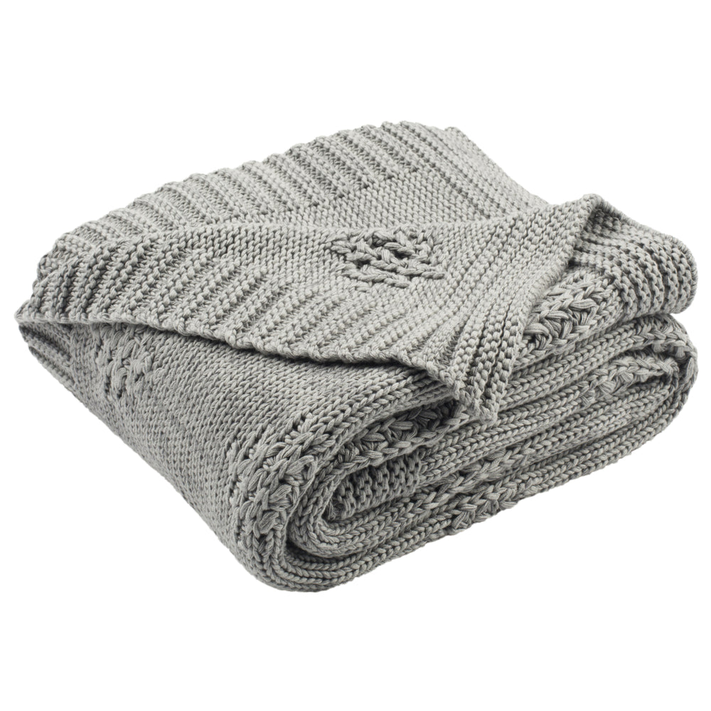 SAFAVIEH Cozy Knit Throw Blanket Grey Image 2