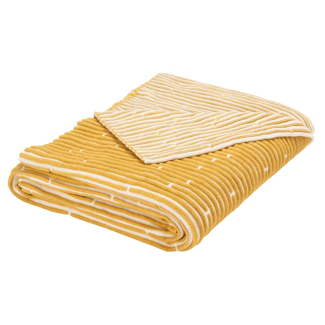 SAFAVIEH Coraline Throw Blanket Yellow / Beige Image 2