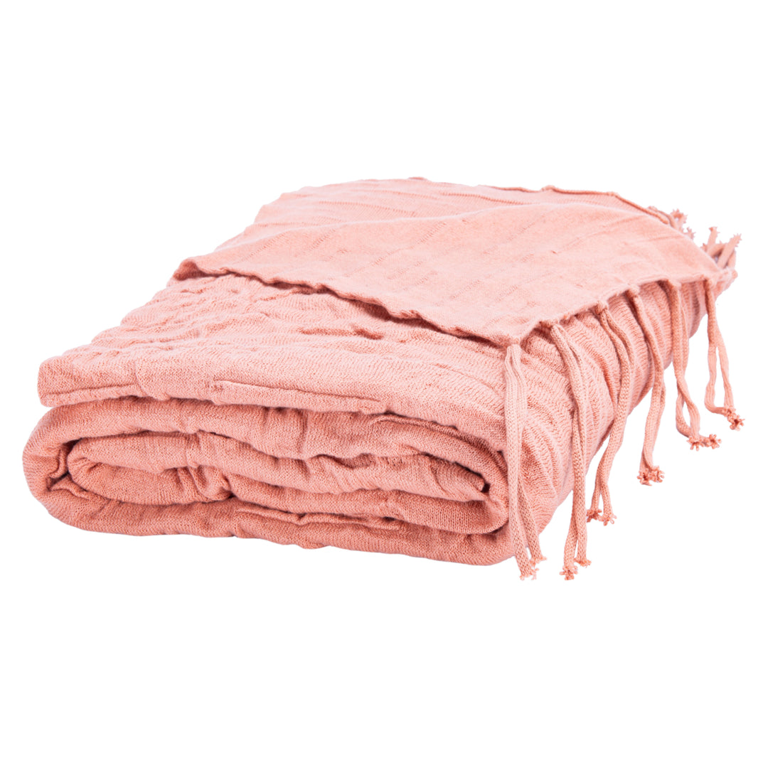 SAFAVIEH Delena Throw Blanket Pink Image 2