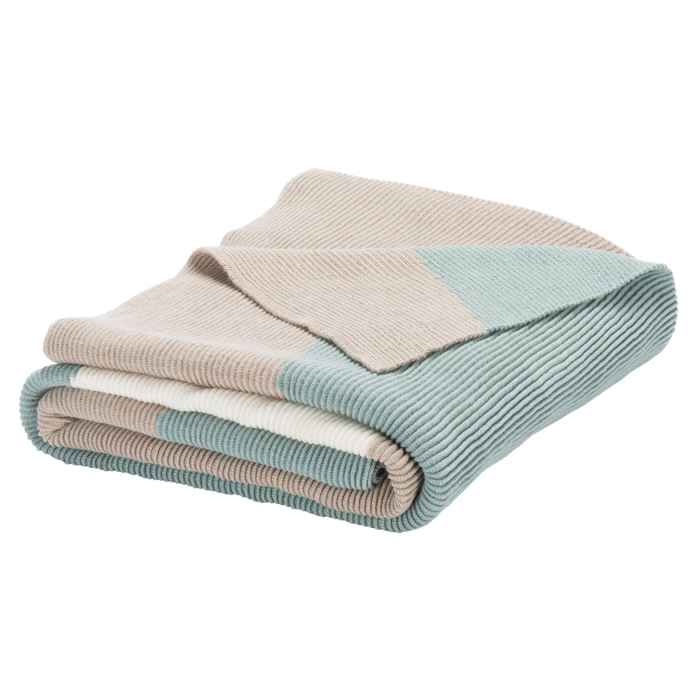 SAFAVIEH Elba Throw Blanket Blue / Creme Image 2