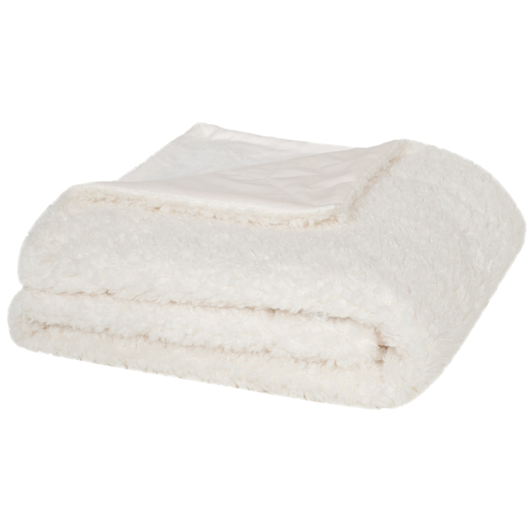 SAFAVIEH Marshmallow Throw Blanket Creme Image 2