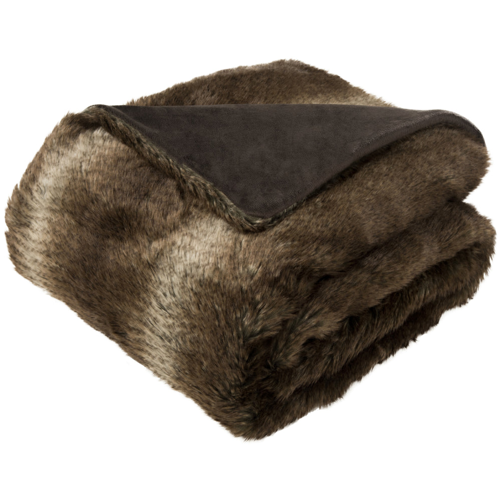 SAFAVIEH Faux Luxe Brick Throw Blanket Chocolate Image 2