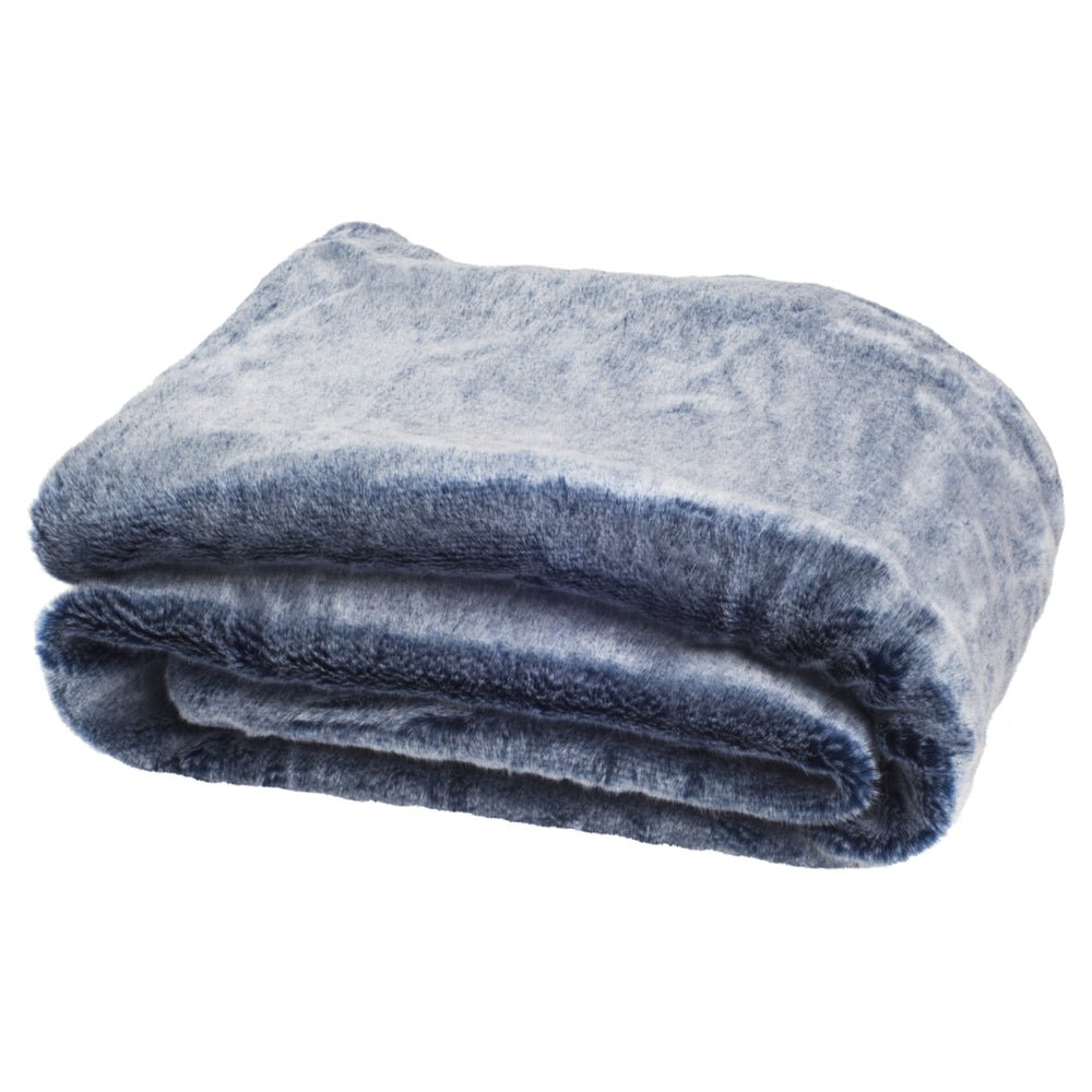 SAFAVIEH Skyler Plush Throw Blanket Blue / White Image 2