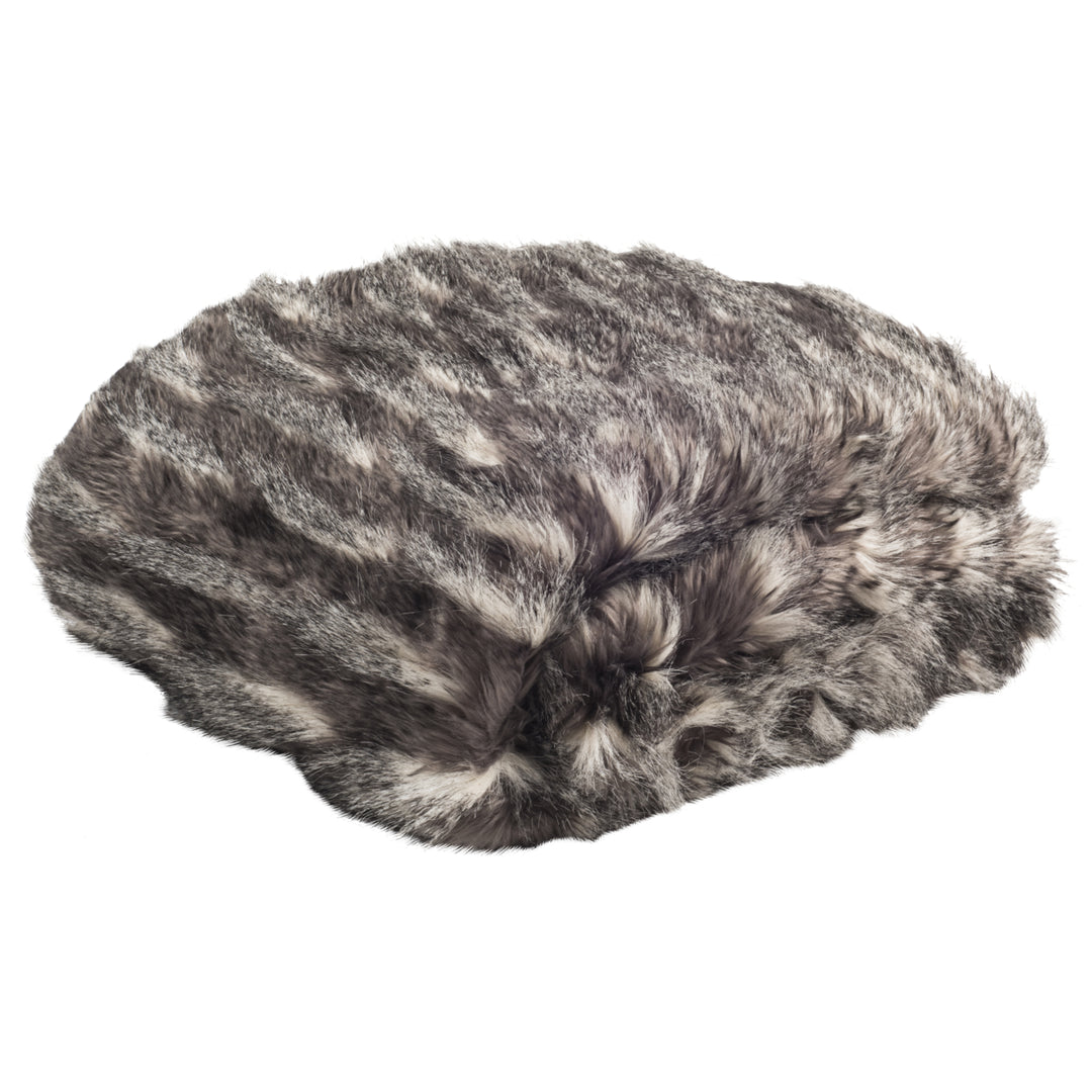 SAFAVIEH Faux Pheasant Throw Blanket Black / Grey Image 2