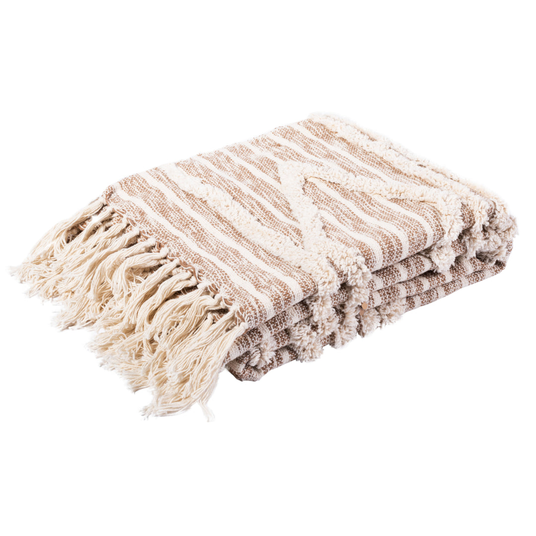 SAFAVIEH Renali Throw Blanket Ivory / Beige Image 2