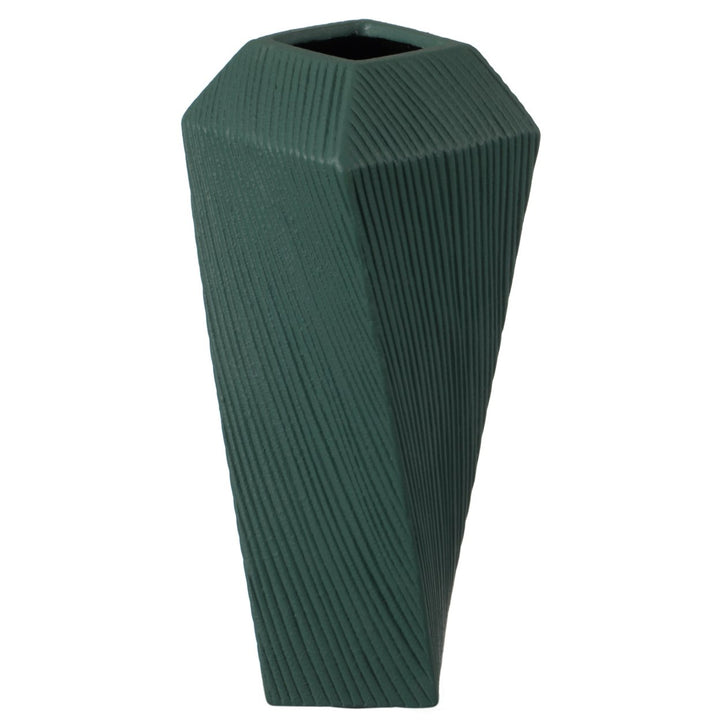 Decorative Ceramic Square Twisted Centerpiece Table Vase Image 3