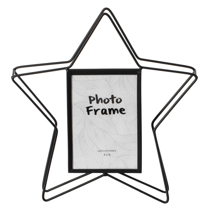 Modern Star Shape Black Metal Decor Photo Frame for Tabletop Display Image 10