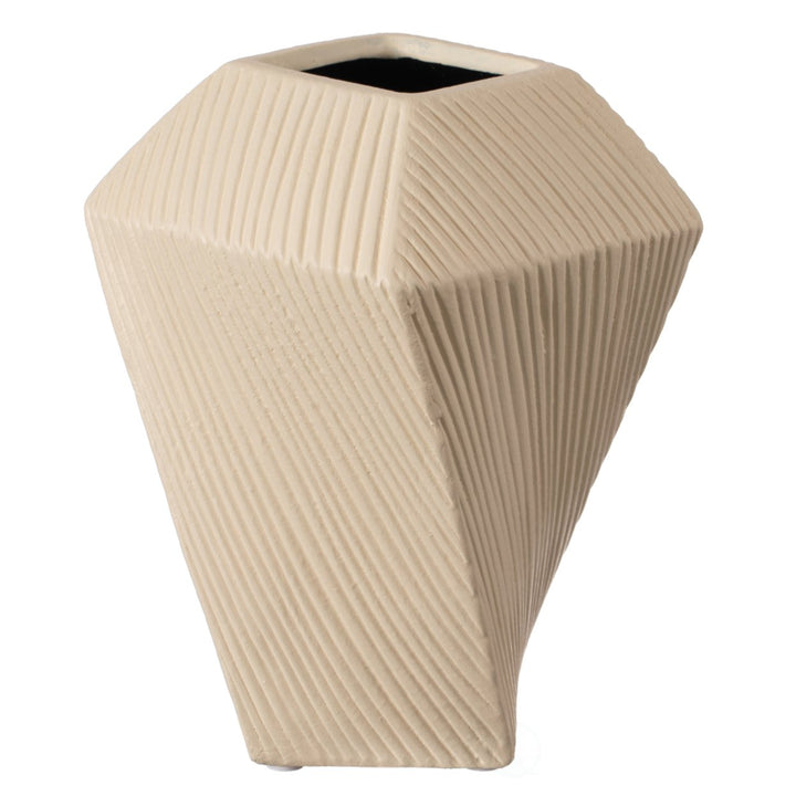 Decorative Ceramic Square Twisted Centerpiece Table Vase Image 5