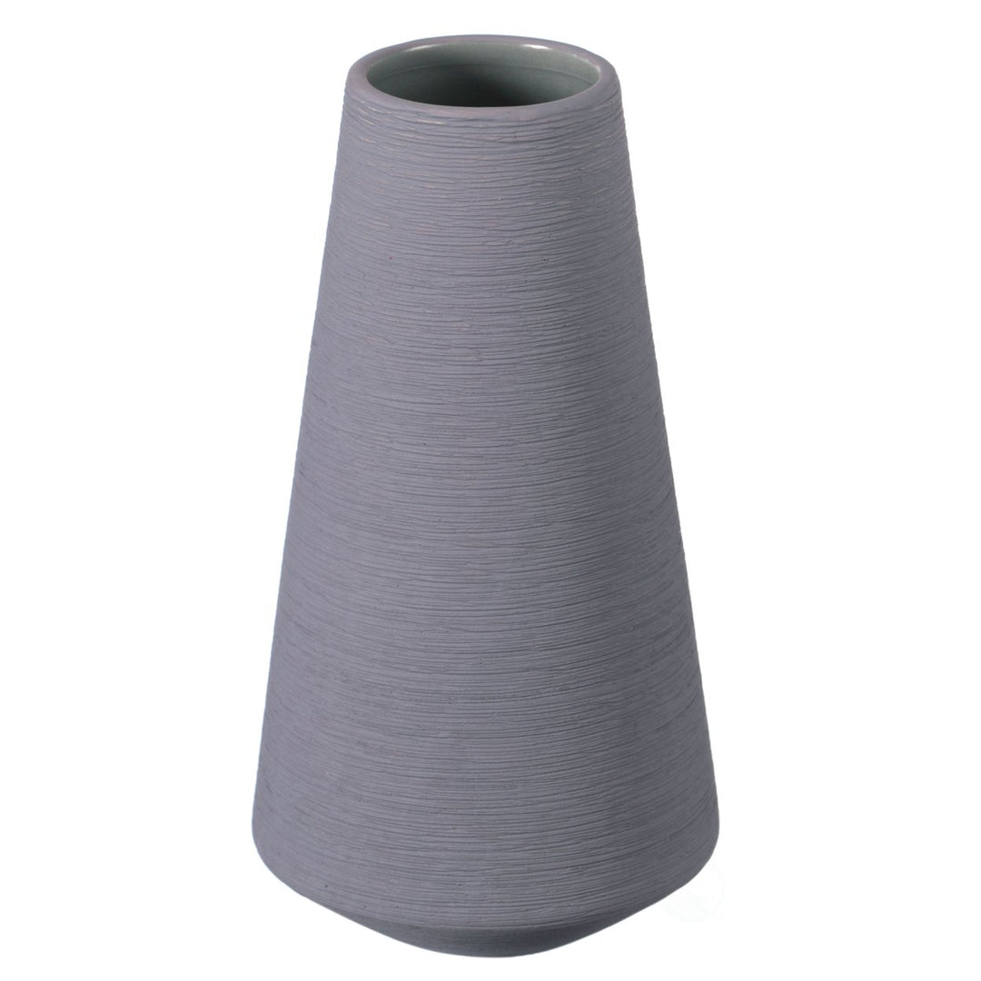 Ceramic Round Cone Table Vase Modern Centerpiece for Flowers and Filler Image 4