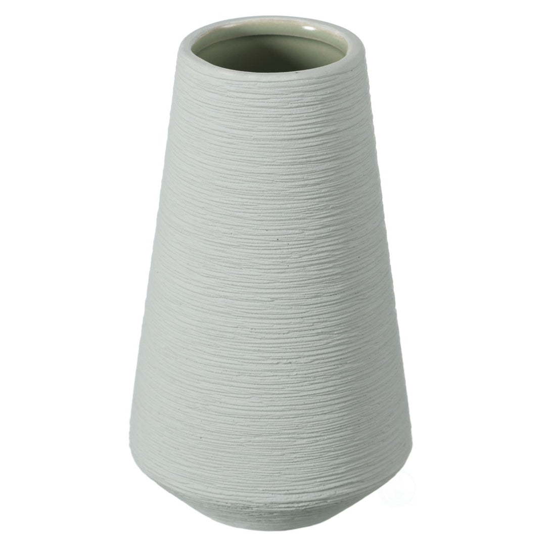 Decorative Ceramic Round Cone Shape Centerpiece Table Vase Image 1
