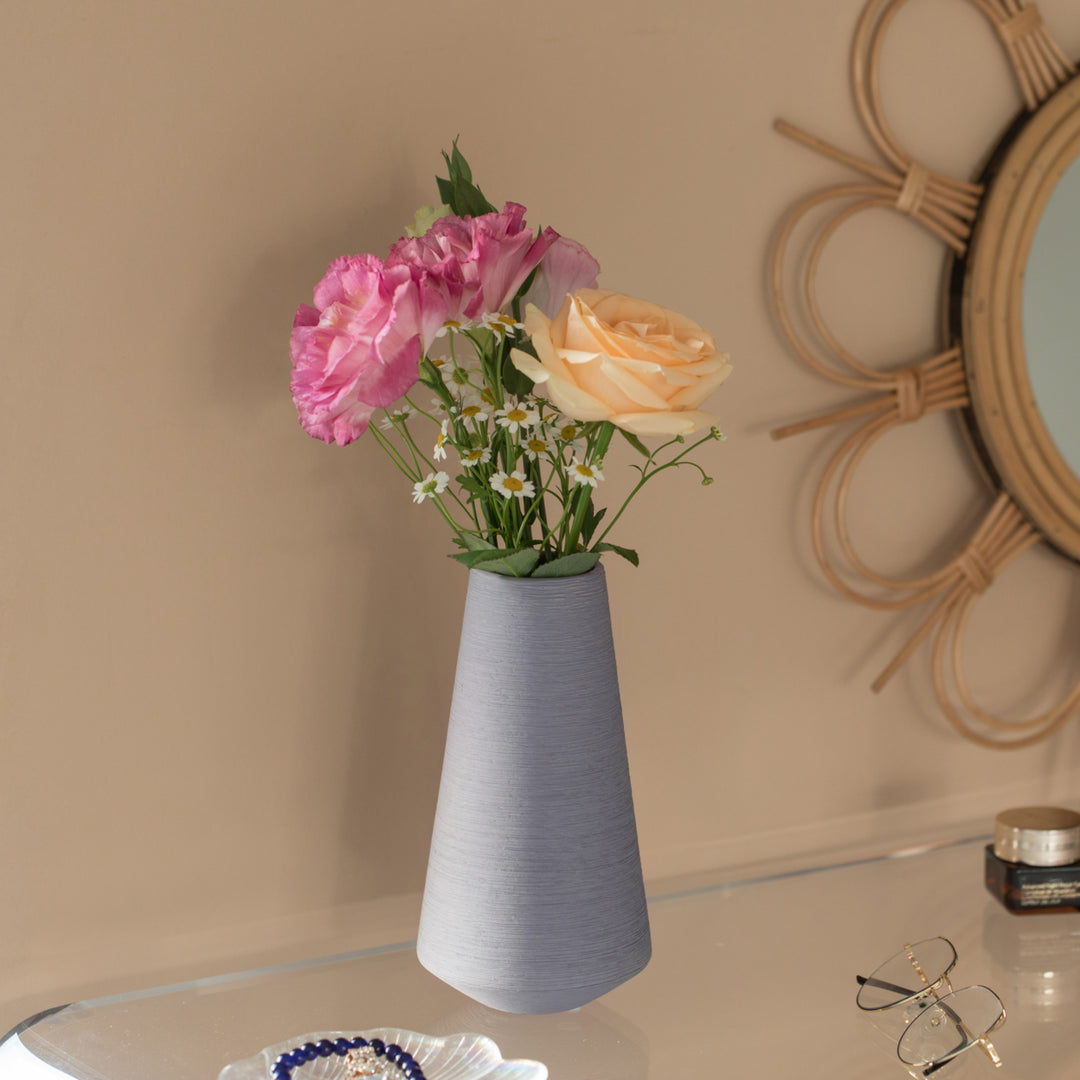 Decorative Ceramic Round Cone Shape Centerpiece Table Vase Image 11