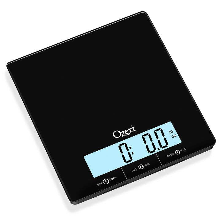 Ozeri Touch III Digital Kitchen Scale 22 lbs Tempered Glass Clock Temp Humidity Image 7