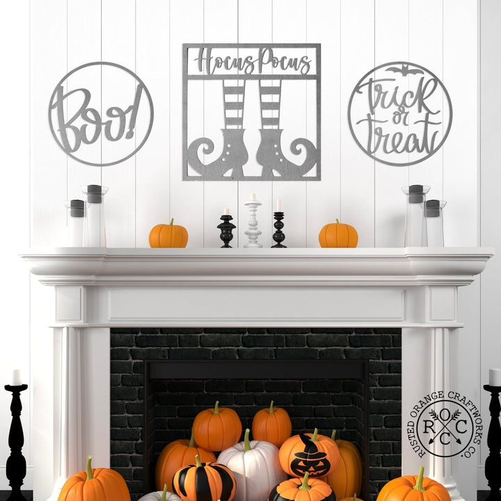 Halloween Greetings - 3 Styles - Hanging Halloween Decorations for Wall or Door Image 1