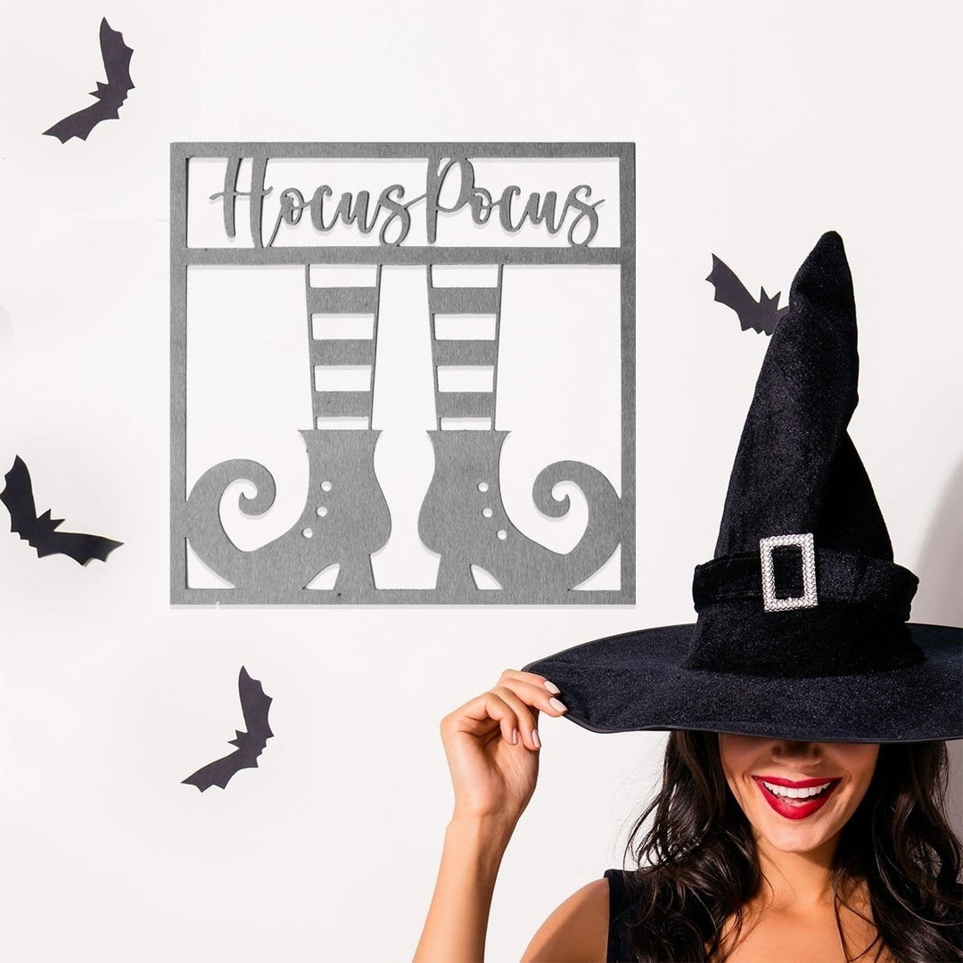 Halloween Greetings - 3 Styles - Hanging Halloween Decorations for Wall or Door Image 1