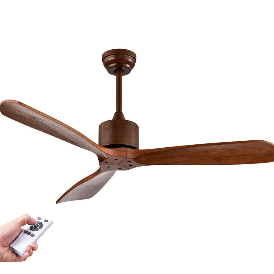 52 Modern Ceiling Fan No Light Indoor Outdoor w/Remote Control Image 1