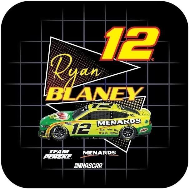 Nascar 12 Ryan Blaney 4-Inch Vinyl Decal Sticker Retro Design Image 1