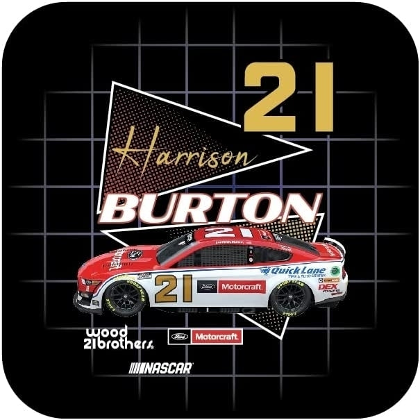 Nascar 21 Harrison Burton 4-Inch Vinyl Decal Sticker Retro Design Image 1