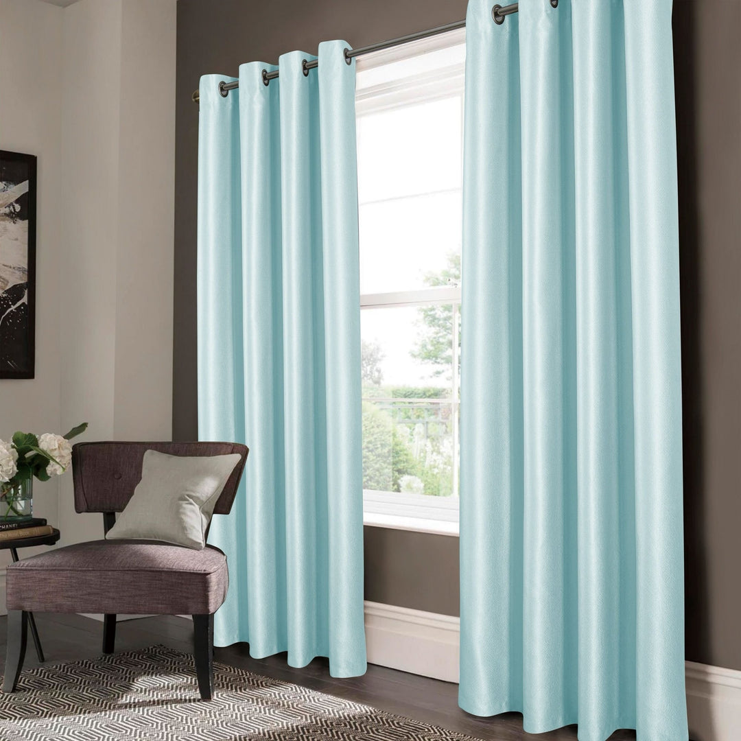 2-Panel: Lido Matte Embossed Thermal Blackout Bedroom Window Grommet Curtain Panel Pair 84" Image 6