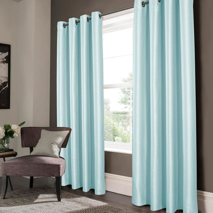 2-Panel: Lido Matte Embossed Thermal Blackout Bedroom Window Grommet Curtain Panel Pair 84" Image 1